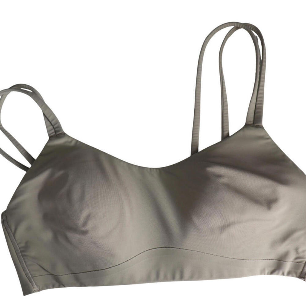 Lululemon Women's 4/6 Sage Green Like a Cloud Sports Bra Strappy Athletic Top